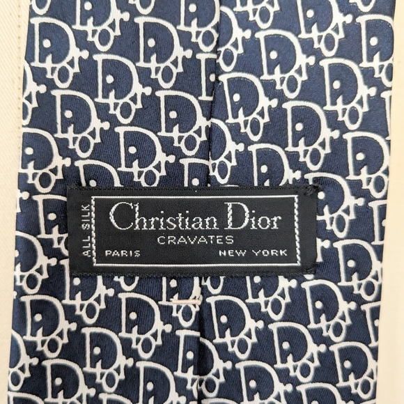 Vintage Dior Logo Tie - Picture 3 of 8
